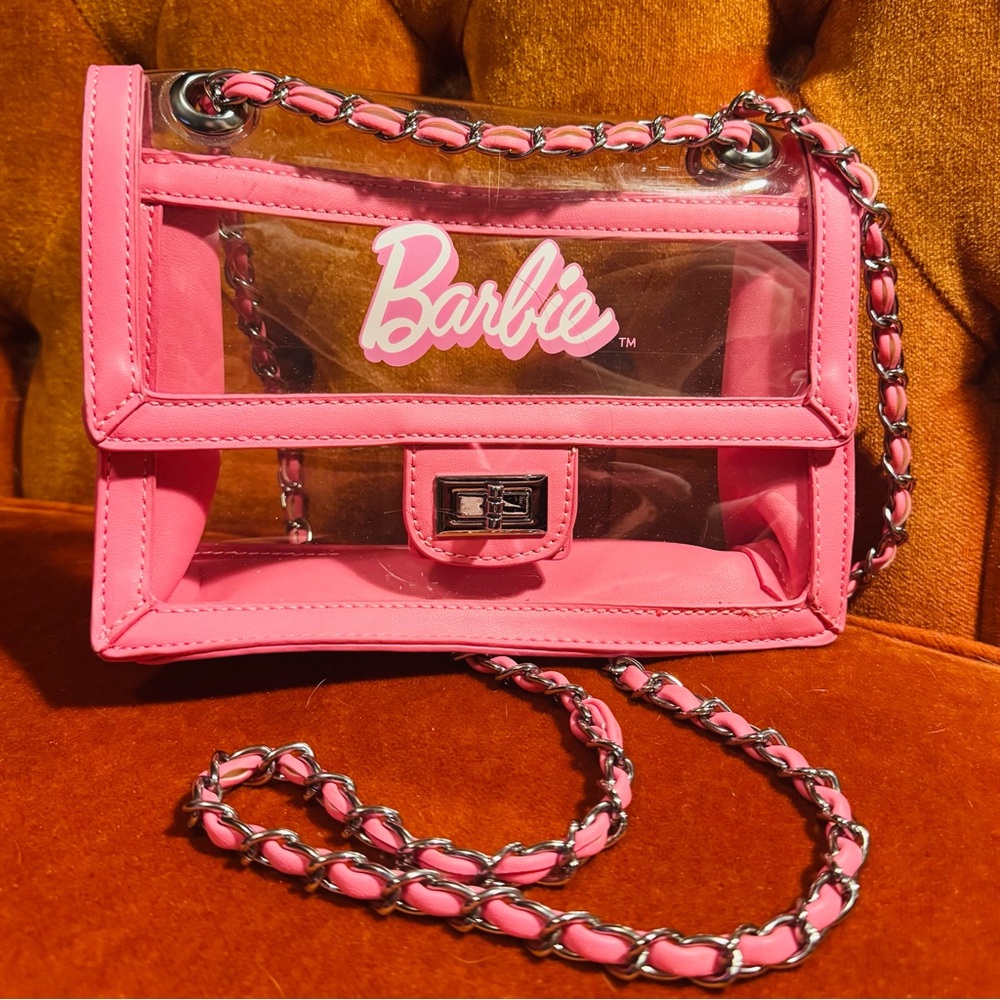 Forever 21 Limited Edition Barbie Pink Transparent Chain Bag - outer bag only